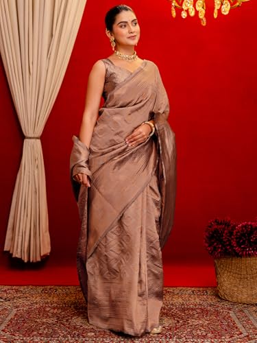 Image of SIRIL Women's Kanjivaram Soft Silk Saree Pure Silk Saree With Unstitched Blouse Piece