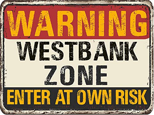 ANY AND ALL GRAPHICS Westbank 9"X12" Warning You are Entering Zone Rustic Vintage Look Novelty Aluminum Parking Sign