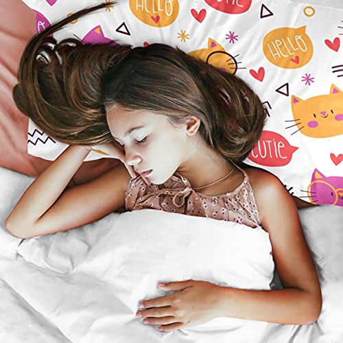 Housse de couette chat et 2 taies pour lit double et King size - 4