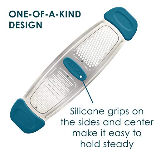 Rachael Ray Multi Stainless Steel Grater, Marine Blue, Small - Image 5