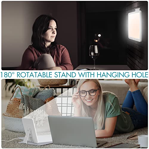 Ayafato Light Therapy Lamp, 15000 Lux Simulated Sunlight, Uv-Free Led Lamp With 3 Color Temperature & 4 Brightness Settings, Adjustable Timer, Foldable Stand For Home Office Travel #TOP5