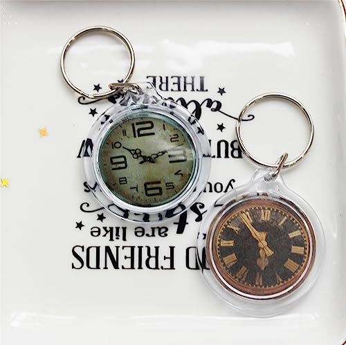 Image of BetterJonny 20Pcs Acrylic Picture Keychain Blanks in Clear Acrylic Picture Frame Keyrings