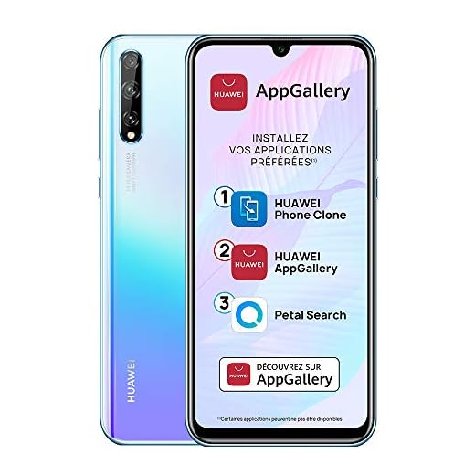 Huawei P smart S Smartphone (6.3", 4/128 Go, Double Nano SIM EMUI 10.1 & AppGallery), Triple Caméra avec Capteur Principal de 48MP, Breathing Crystal [Version Française] + Giftcard