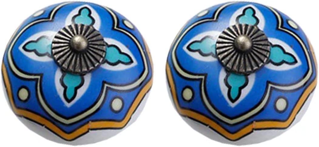 Qzhaxityt Style G Ceramic Cabinet Knobs Pulls Ceramic Drawer Knobs European Ceramic Knobs 2 Pcs Pull Handles For Drawers Wardrobe Cabinet Door(Style G)