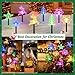 BUCASA Christmas Decorations Outdoor, 8 Pack 10 Modes Solar Christmas Pathway Lights Outdoor Waterproof with USB Charge, Solar Christmas Garden Stake Lights for Outdoor Christmas Decorations Yard