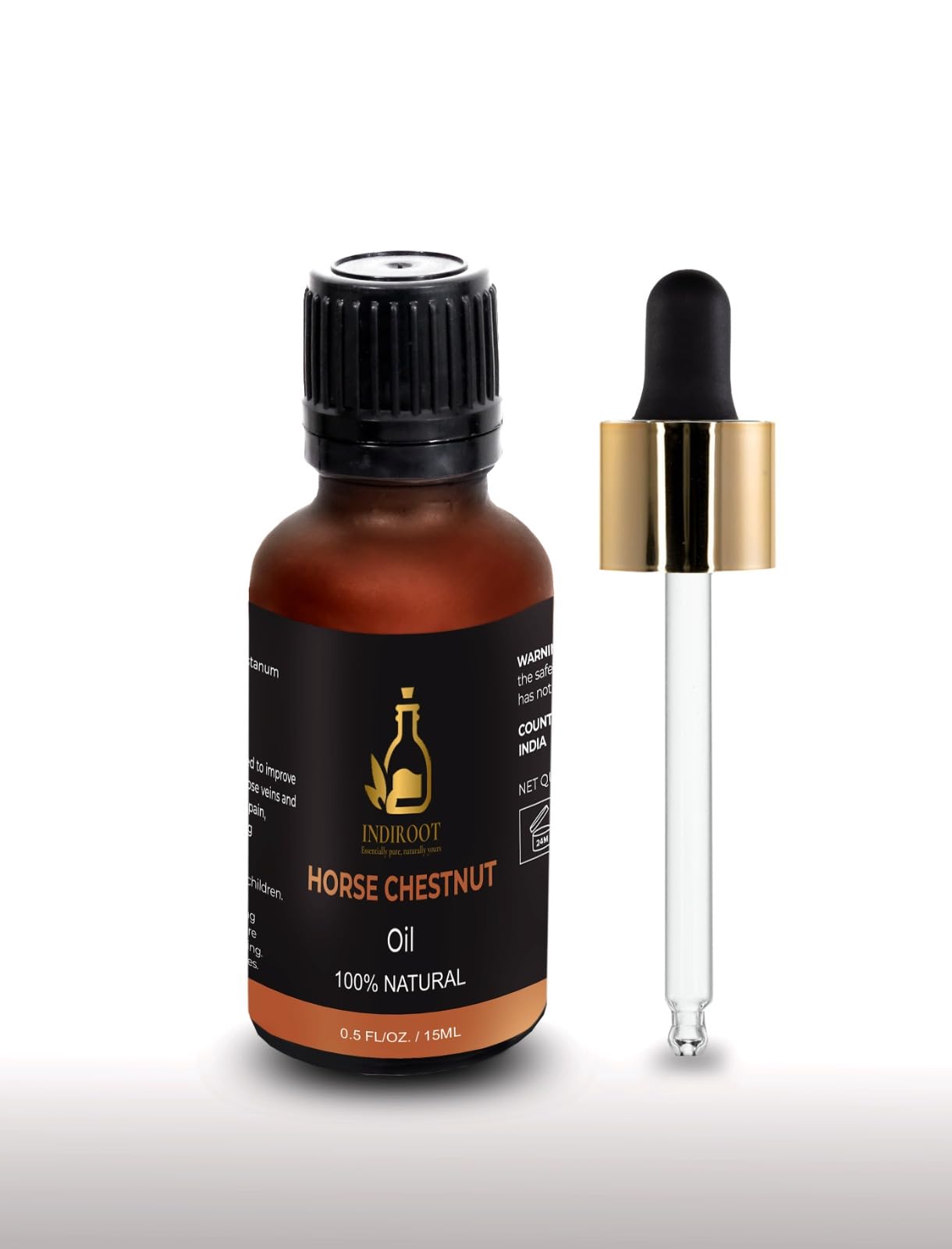 Horse Chestnut (Aesculus hippocastanum) Oil | Pure &amp; Natural Carrier Oil for Skincare, Hair Care &amp; Massage-