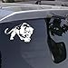 Acxico 2Pcs 20 x 13 cm Panther Hunting Car Body Decal Car Stickers Motorcycle Decorations Black/White