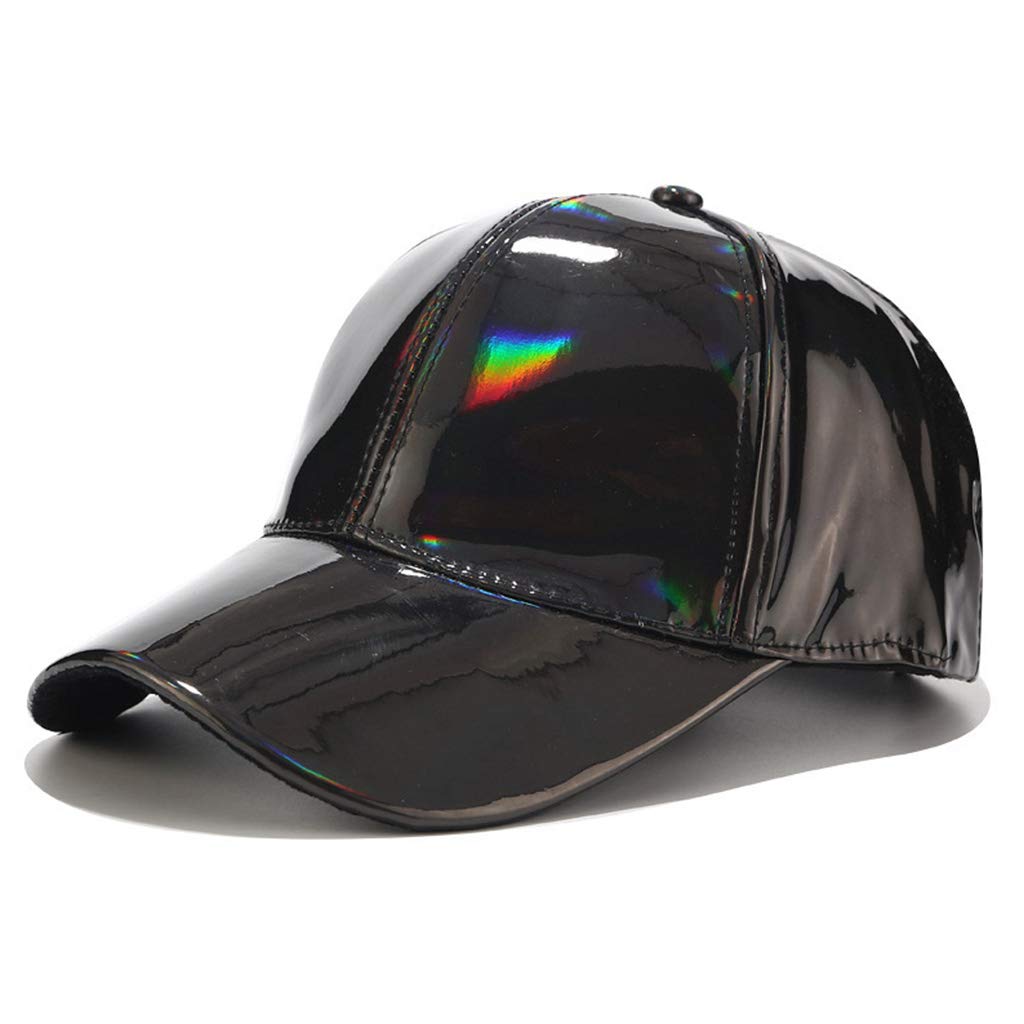 LYWYOUDDKH Baseball Cap Glitter Metallic Holographic Rainbow