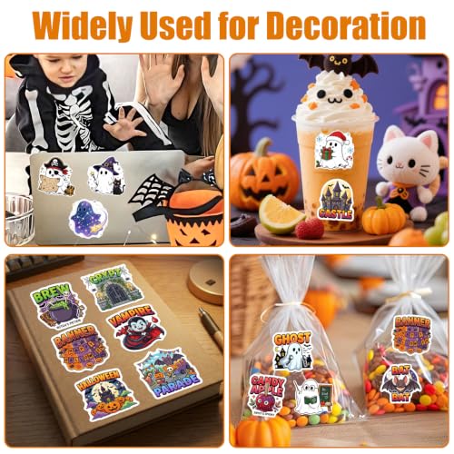 200pcs Halloween Stickers for Kids, Ghost Stickers Bulk Party Favors - image 4