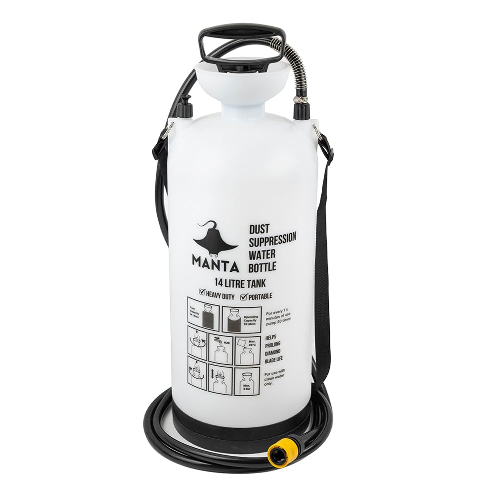 Manta Dust Suppression Water Bottle Container Tank 14 Litre