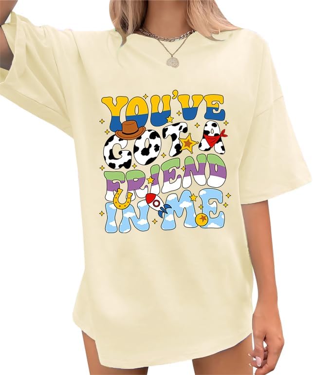 Oversized Mama Shirts for Women You've Got A Friend T-Shirt Funny Graphic Tee Family Vacation Short Sleeve Tops