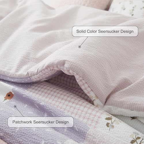 Oli Anderson Queen Comforter Set, 7 Pieces Bed in a Bag, Misty Pink - image 4