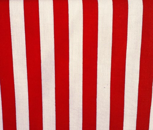 The Fabric Exchange Stripes Big Red White Poly...