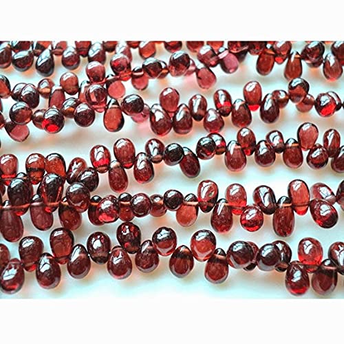 Perles de grenade en goutte AAA 6x4mm pour création bijoux fins