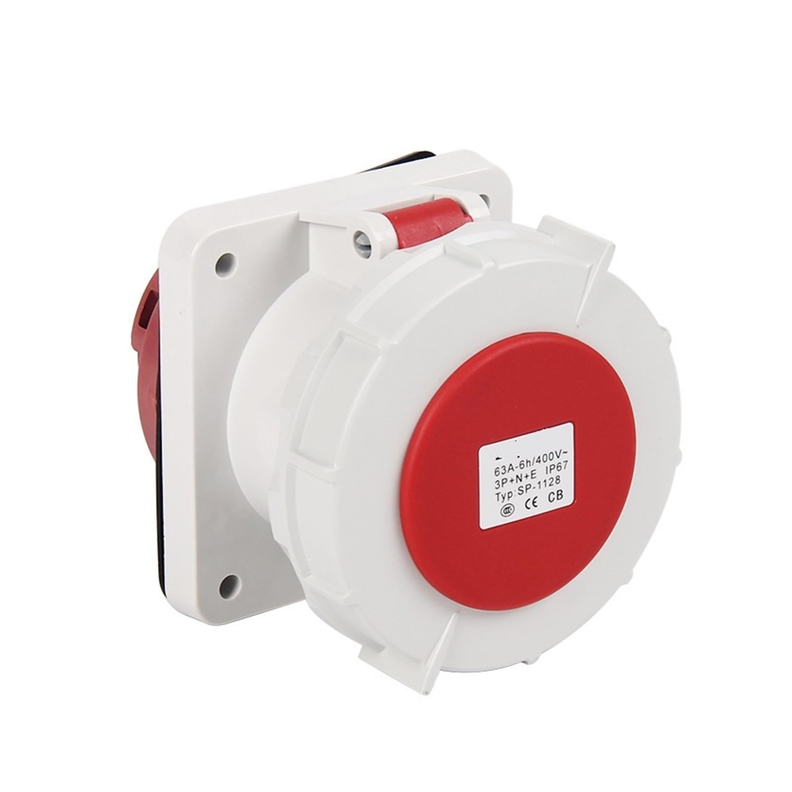 MUYTQAERG SP-1128 Industrial Socket 5P 63A IP67 Waterproof Concealed