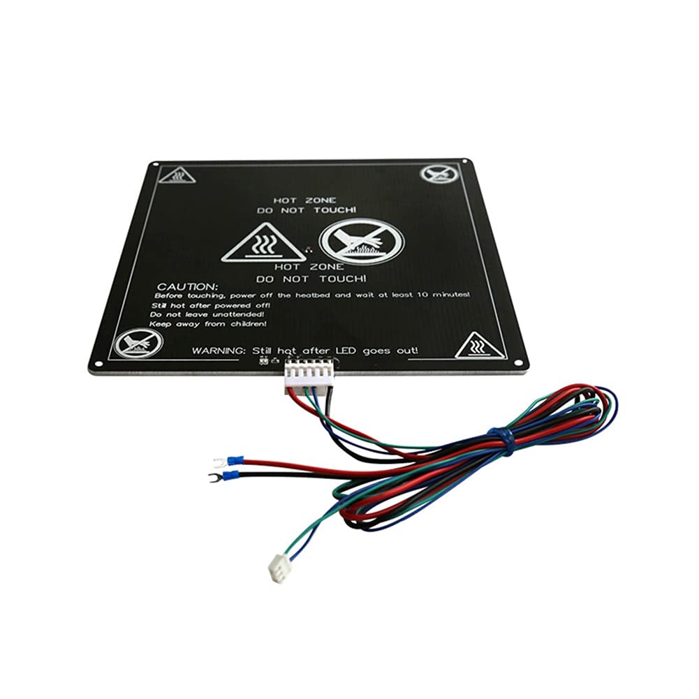 Lysee 3D Printer Parts & Accessories - Aluminum MK3 12V Heated Bed Hotbed with Wire Cable Line for 3D Printer VDX99 - (Size: 160x160mm)