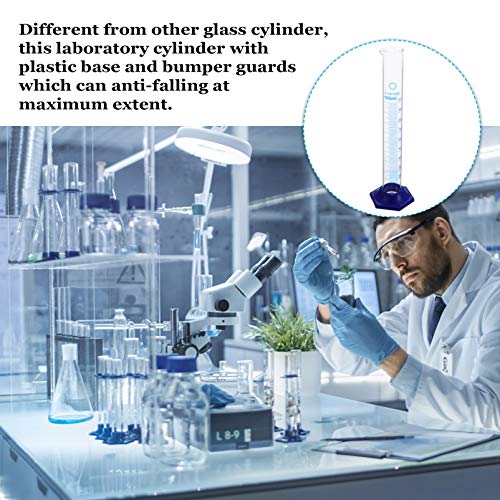 ULTECHNOVO Conjunto de Cilindros Graduados de Vidro 4 Unidades Cilindros de MediÃ§Ã£o Graduados de 1