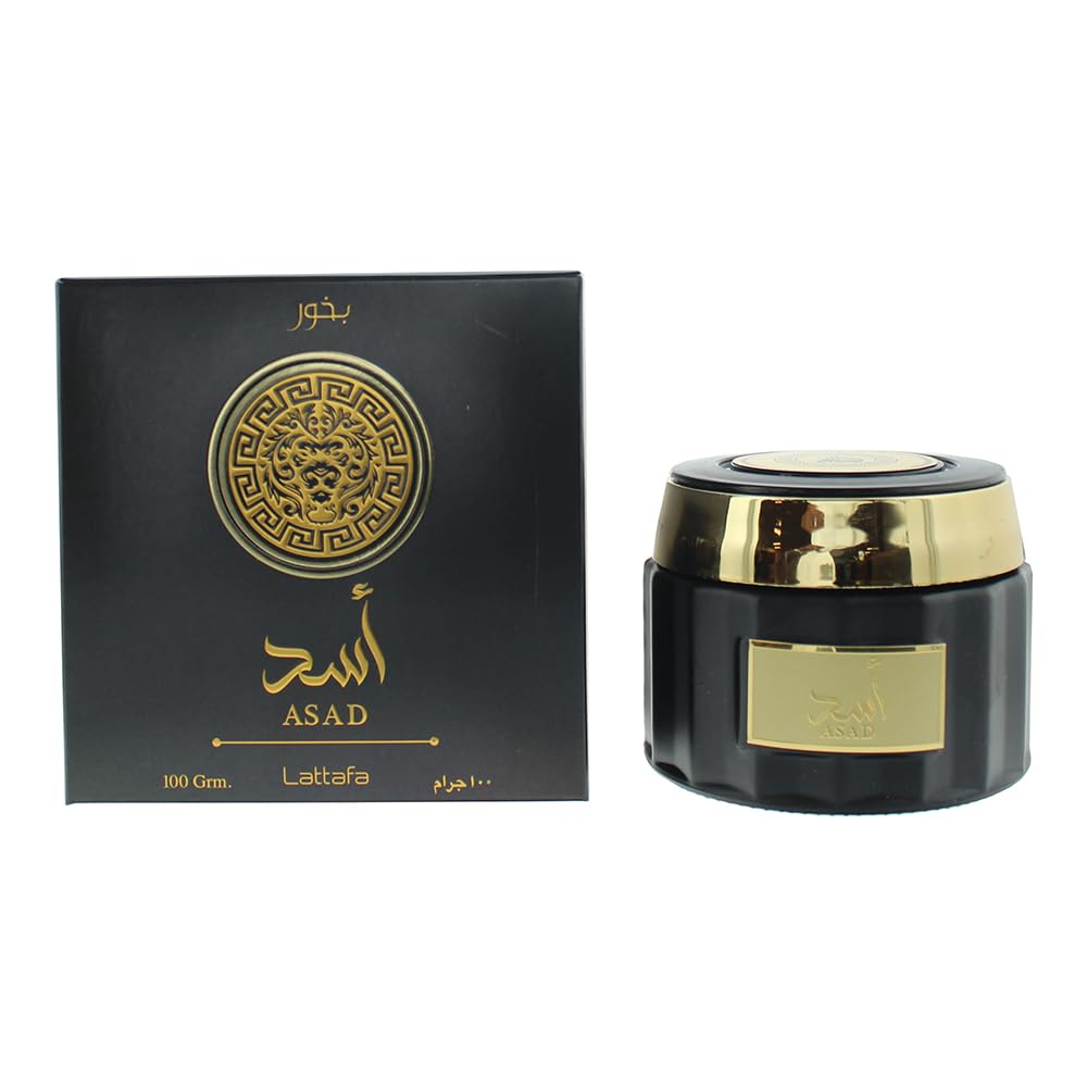 Lattafa Asad Bakhoor Oud Arabian Home Fragrance Oud Incense Jar 100g Pink
