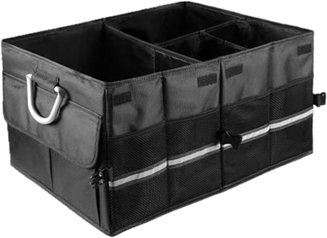 Car Trunk Organizer Foldable Storage Box Black Auto Car Storage Holder Practical Trunk Organizer for Suv Sedan Vehicle Interior Accessories