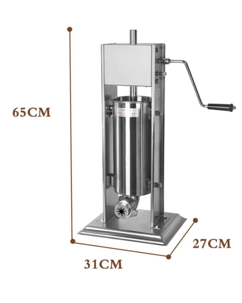 Máquina de churro comercial de tanque de 5 litros – Máquina manual de churrera de acero inoxidable con 4 boquillas, ideal para restaurantes y panaderías – Relleno de salchichas incluido