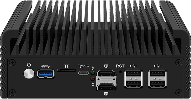 Image of Firewall Appliance Mini PC, Intel Celeron N150 Quad Core 6xIntel I226 2.5G Type-C Ethernet VPN Router PC AES-NI 2*NVMe 2*SATA3.0 Fanless DDR5 HDMI*2