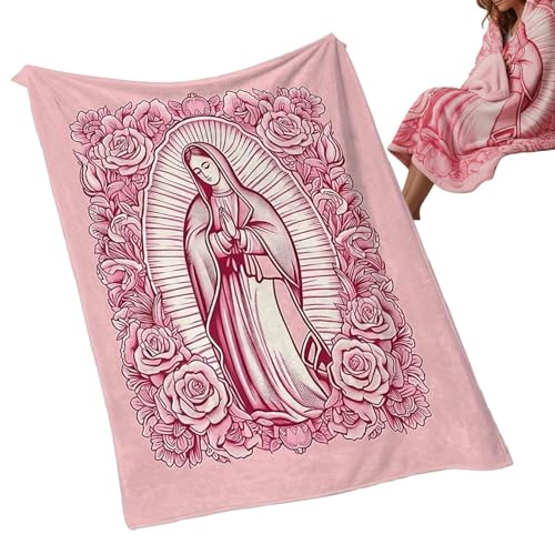 Suave Manta de Tiro - Cálida Ropa de Cama Religiosa, Forro cómodo religioso | Experiencia de Confort Textil del Calor Espiritual, diseño de la Manta de Invierno