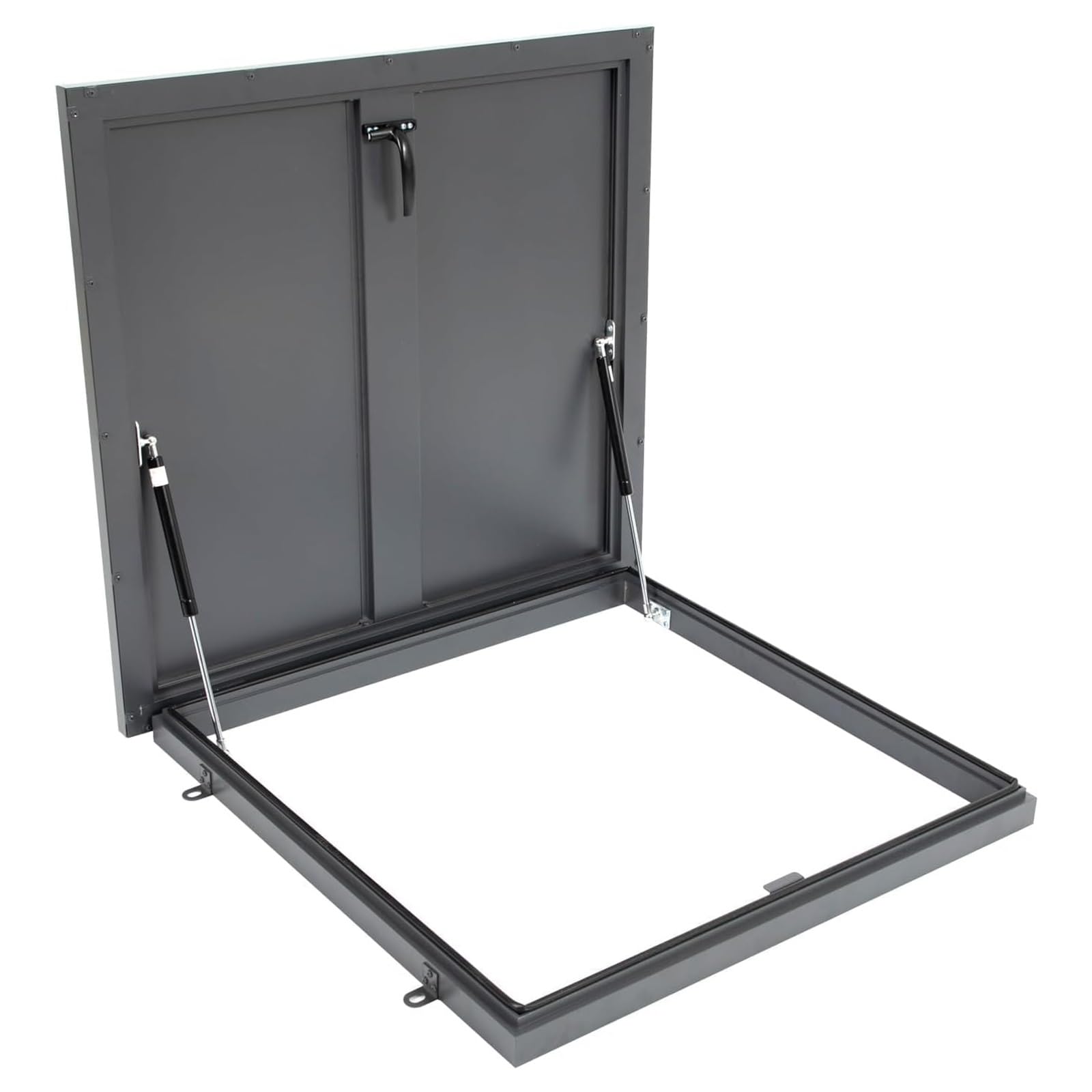 GJMSSMY Stainless Steel Roof Hatch Cover - Gray Metal Manhole/Cellar Exit, 100x100cm (39.4x39.4in), Galvanized Powder Coated, Commercial Roof Access & Ventilation Solution