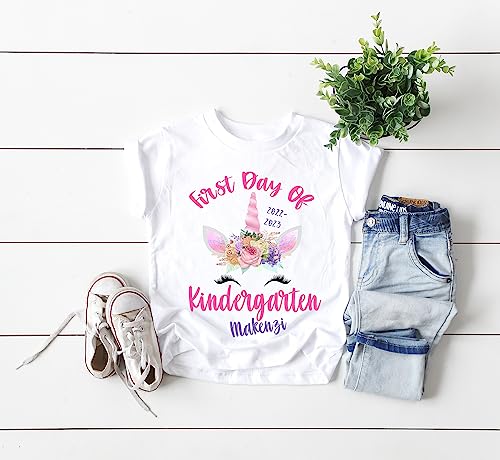First Day Of 1st Grade Shirt For Girl Personalized With Name And School Year Unicorn2