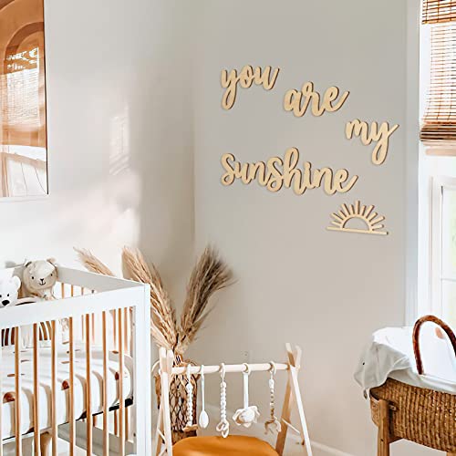 Xylolfsty You Are My Sunshine Wall Decor Boho Wall Art 5 Pieces Neutral Wooden Decoration For Boys And Girls Bedrooms Hang On Wall Sign For Playroom (Words Style) #TOP1