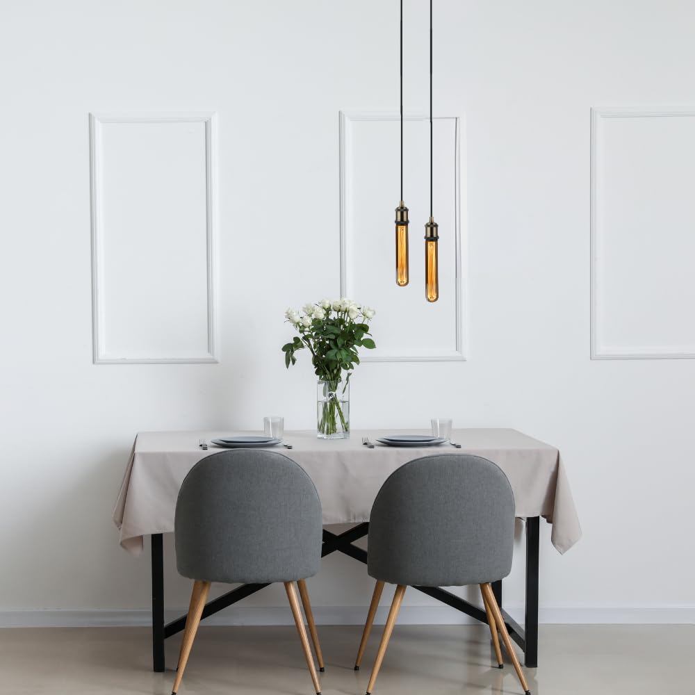 LUXULA 10x LED Filament Leuchtmittel Amber - Röhre T30 E27 2,3W 65lm 1800K Warmweiß dimmbar - Vintage Design Ambiente Deko Glühbirne Tube Stab