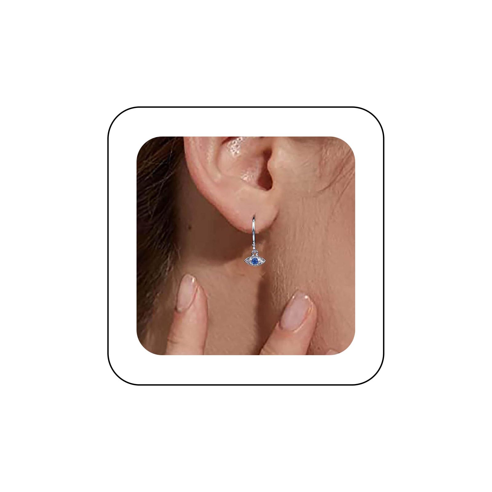 TseenYi Orecchini A Cerchio Croce D'argento Huggie Boho Crocifisso Dangle Punk Goccia Gioielli Per Donne E Ragazze Regali