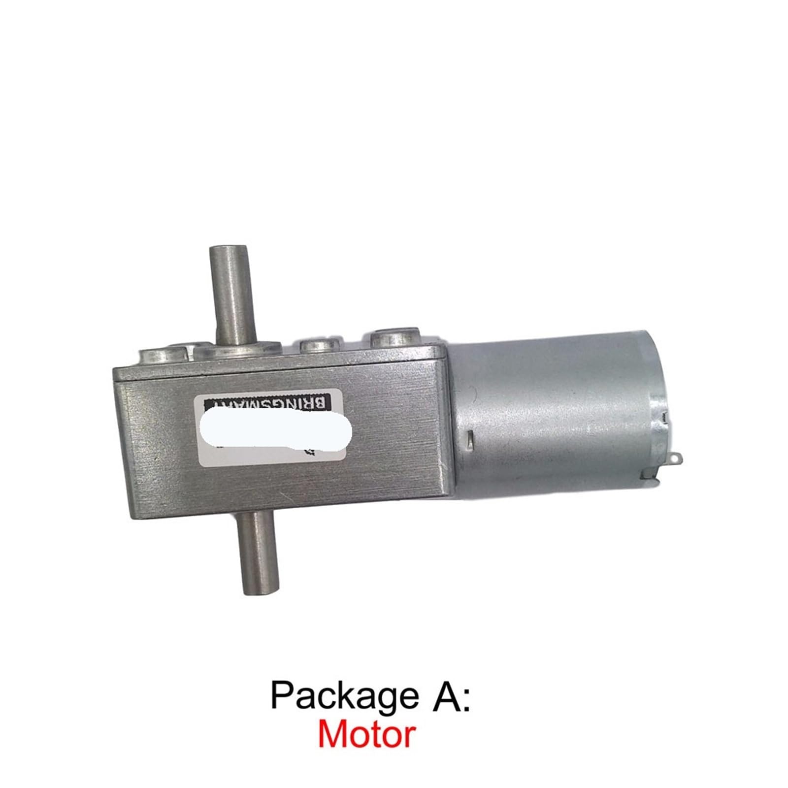 JGY-370S Motor con engranaje helicoidal de 12 voltios CC, doble eje, autobloqueo invertido, 6 V, salida dual, 24 V, mini motores reductores(Package R,10RPM-12V)