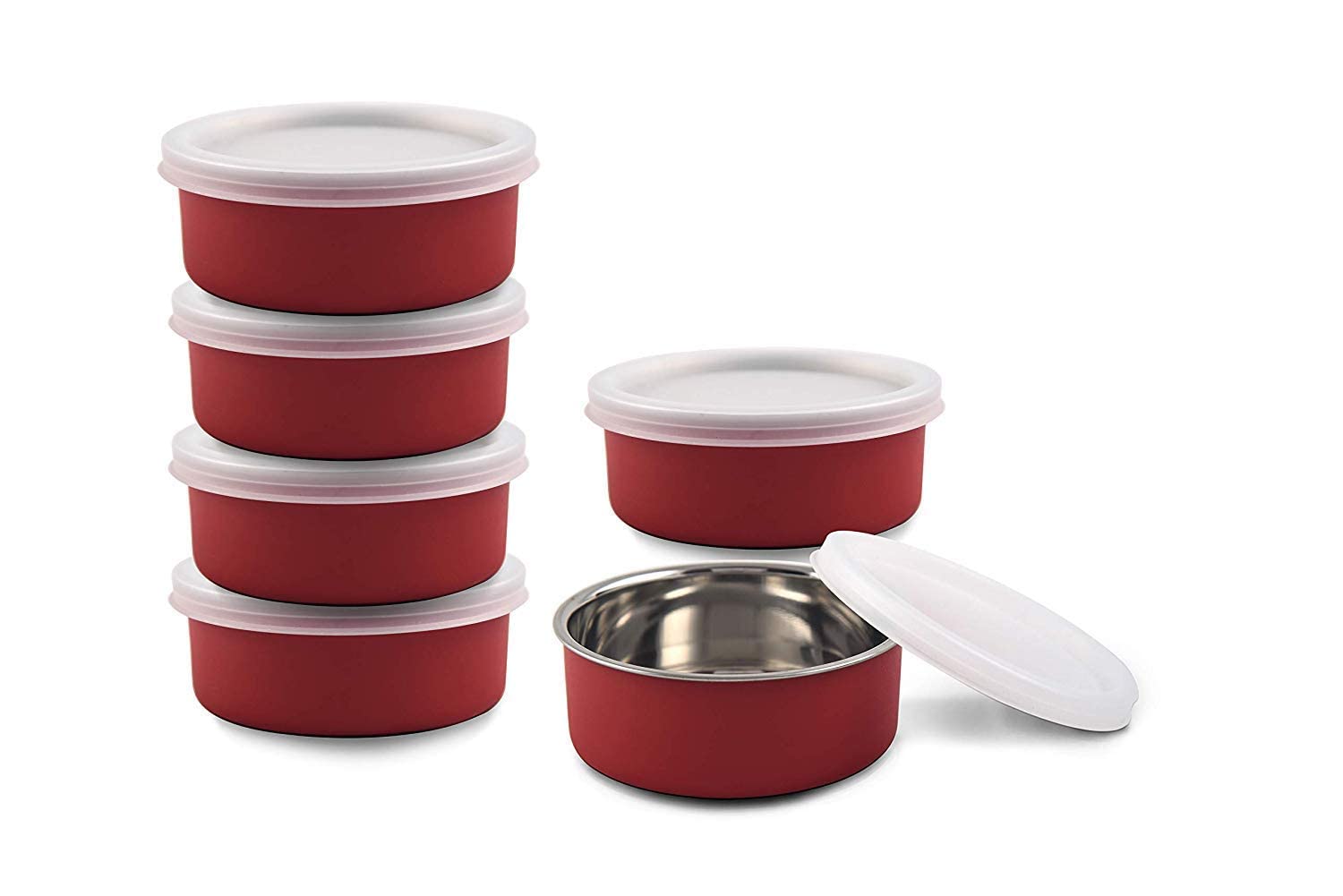 GAURANNGA CRAFT Stainless Steel Lunch Box Air Tight Tiffin Box Microwave Safe Food Storage Box Container Leak Proof Lunch Boxes for Fridge Home Kitchen - Set of 6 (B0BSHDC5CM) Amazon Price History, Amazon Price Tracker