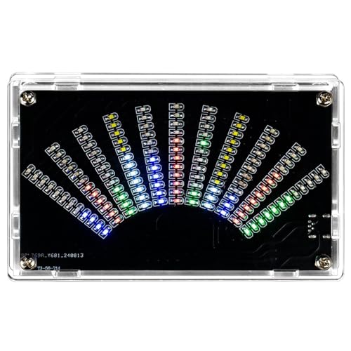 Cwmiibili Fan-Shaped LED Music Spectrum Rhythm Light Display DIY Production Kit SMD Component Practice TJ-56-714
