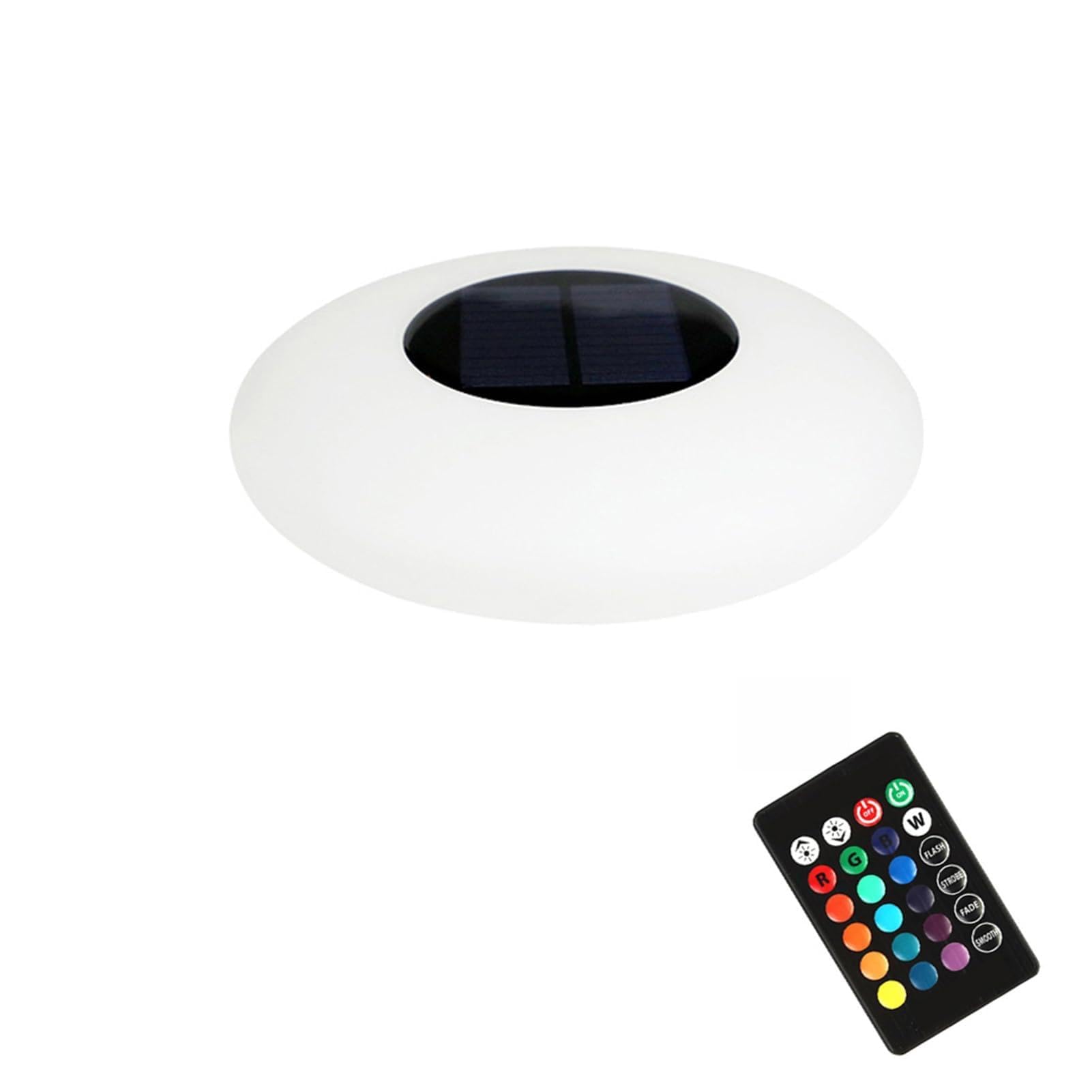 Alomejor Lampe Solaire Flottante D'extérieur pour Piscine, LED Colorée, étanche, Lampe Décorative pour Pelouse avec Télécommande, Options D'éclairage Réglables pour Piscine, Lumière Flottante, PE +