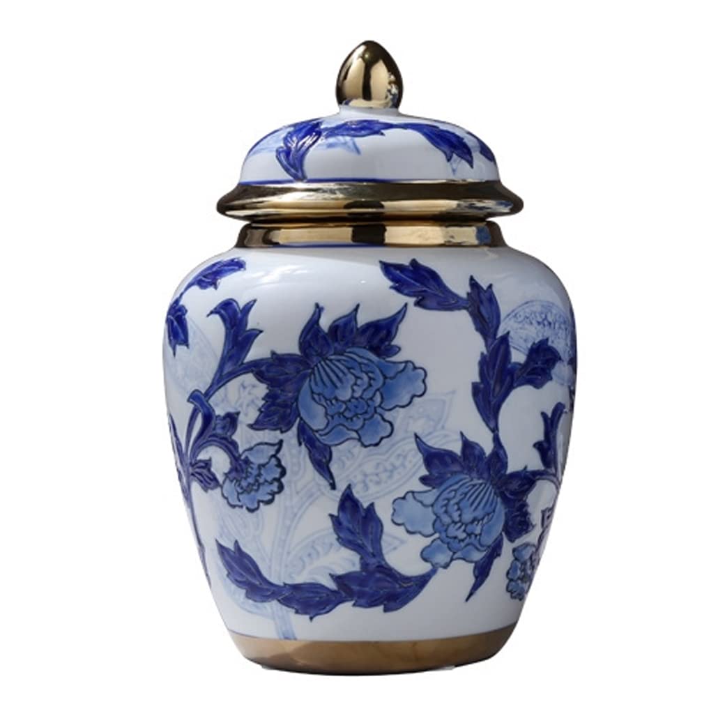 Vaso Di Zenzero Barattolo Di Zenzero Vaso In Porcellana Bianca Blu Con Coperchio Vaso Di Zenzero