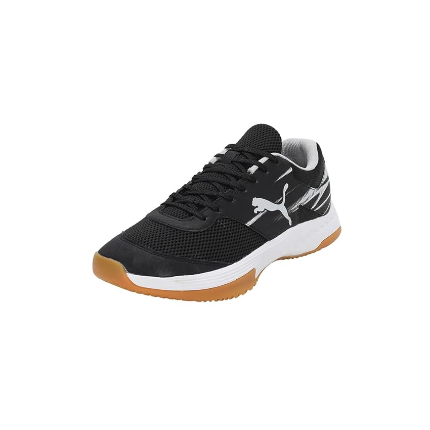 PUMA Unisex Varion Ii Scarpe da campo indoor, Puma Black Cool Light Gray Yellow Blaze Gum, 40.5 EU