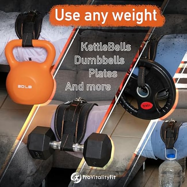 Hip Thrust Belt for Women & Men ¨C Heavy Duty Glute Workout Equipment for Dumbbell, Kettlebell & Plates Up to 300 lbs ¨C Weighted Dip Belt ¨C Hip Thrust Band for Home & Gym