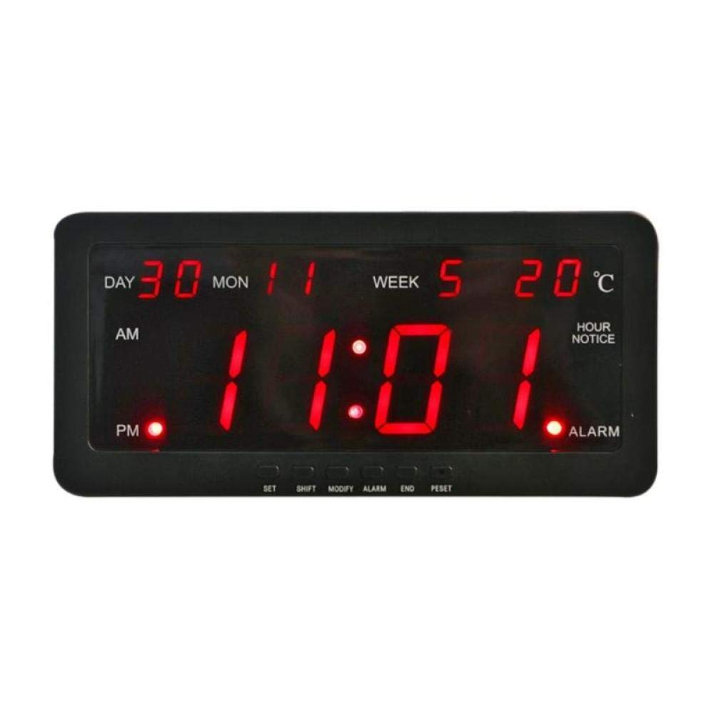 Horloge alarme LED numérique avec musique et calendrier perpétuel