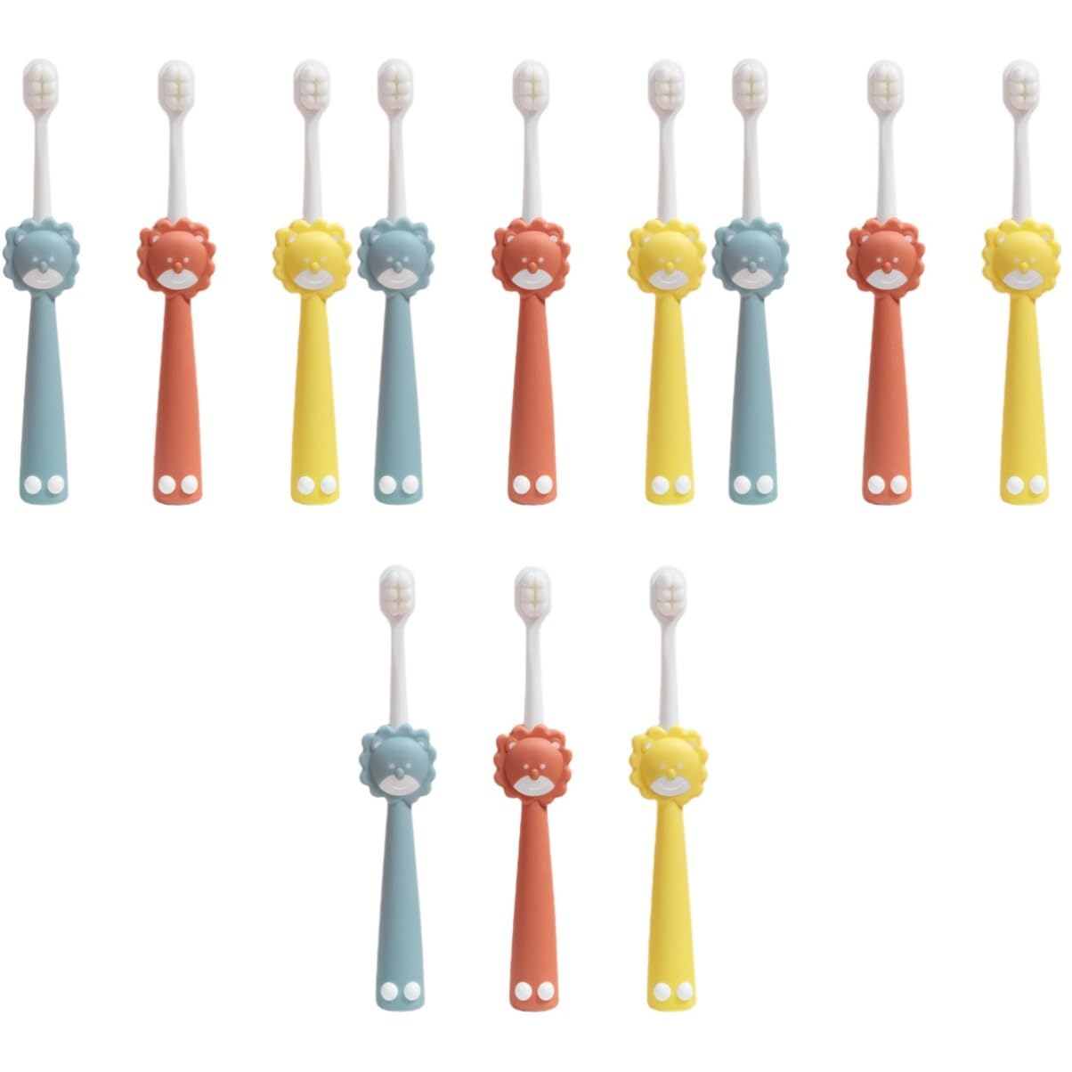 MAGICLULU 4 Sets Ergonomisches Design Kinderzahnbürsten Weiche Borsten Kinderzahnbürsten Für Baby 3 Stück * 4