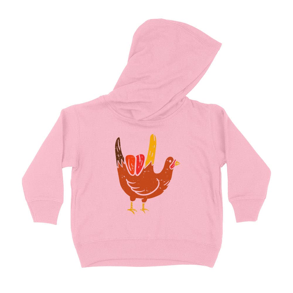 I Love You Turkey Kids Hoodie Sweatshirt Toddler 5T Light Pink
