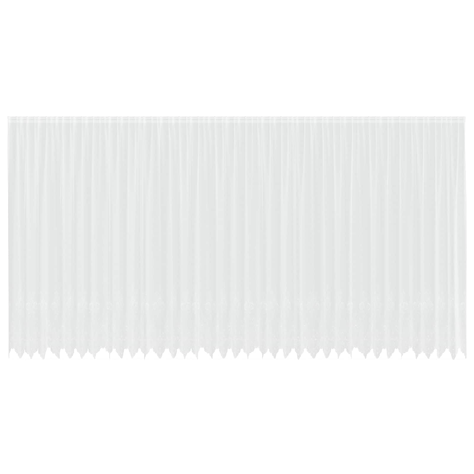 Cortina de encaje floral blanco, 260 x 900 cm, poliéster, protección visual transparente, cortina para salón, dormitorio