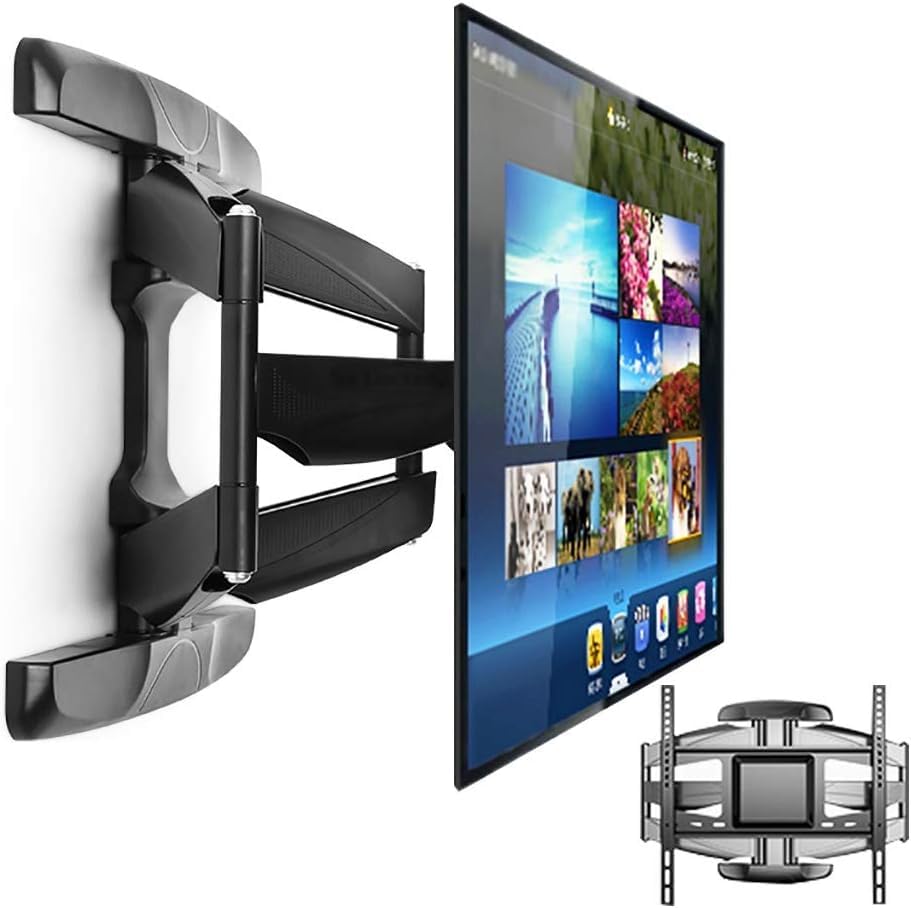 Support mural TV inclinable pivotant 37-65" universel salon