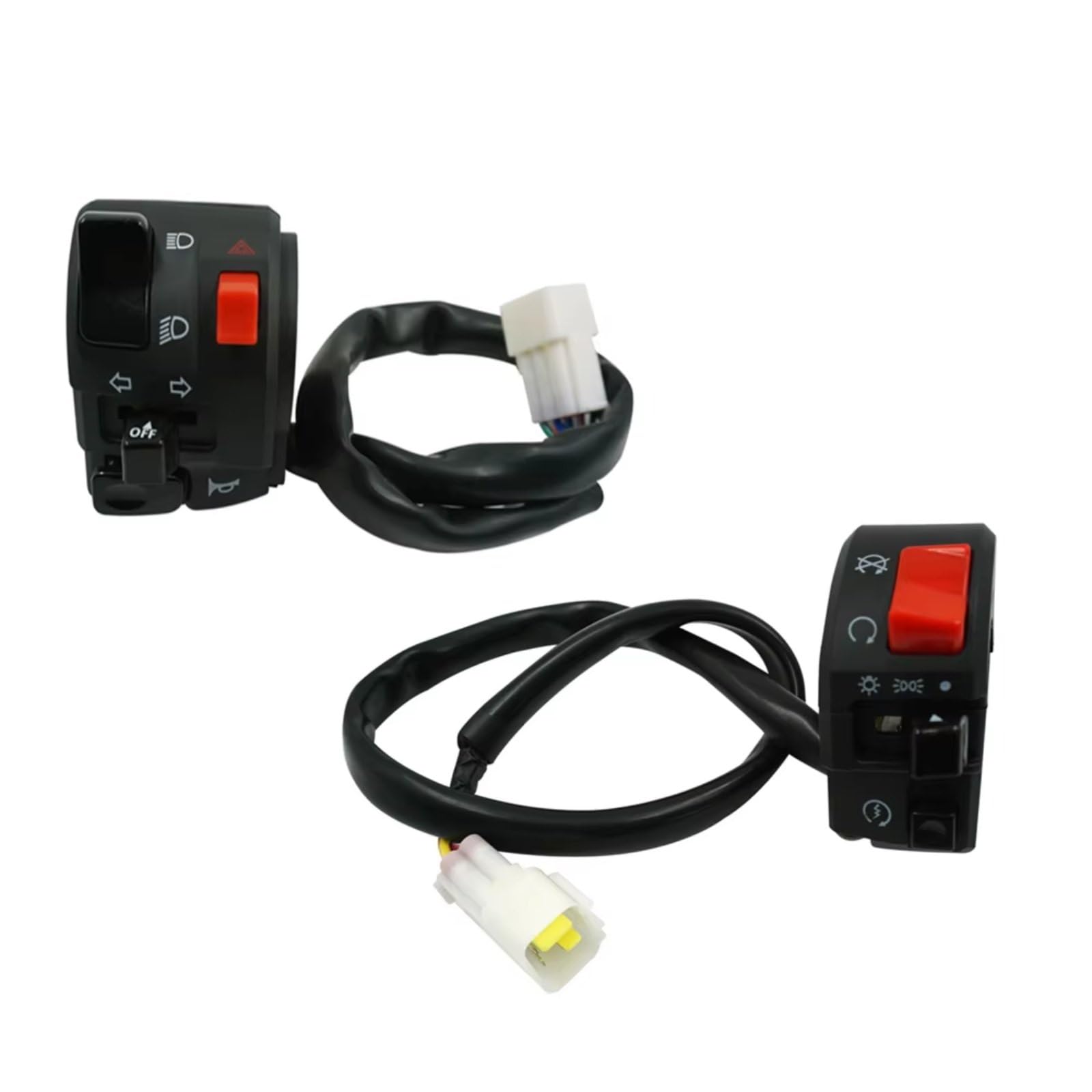Interruttore Moto Da 7/8 "22mm Controllo Manubrio Per Pulsante Clacson Universale Indicatore Di Direzione Avvio Elettrico Fendinebbia Manubrio Kill Interruttore(Left And Right)