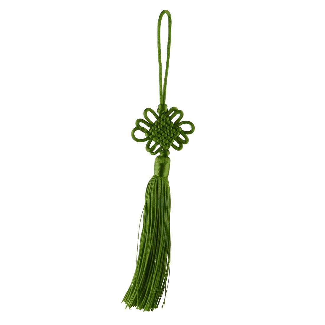 Qtqgoitem Home Hanging Decoration Chinese Style Handmade Tassel Chinese Knot Light Green (model: 35f c07 8b8 341 98e)