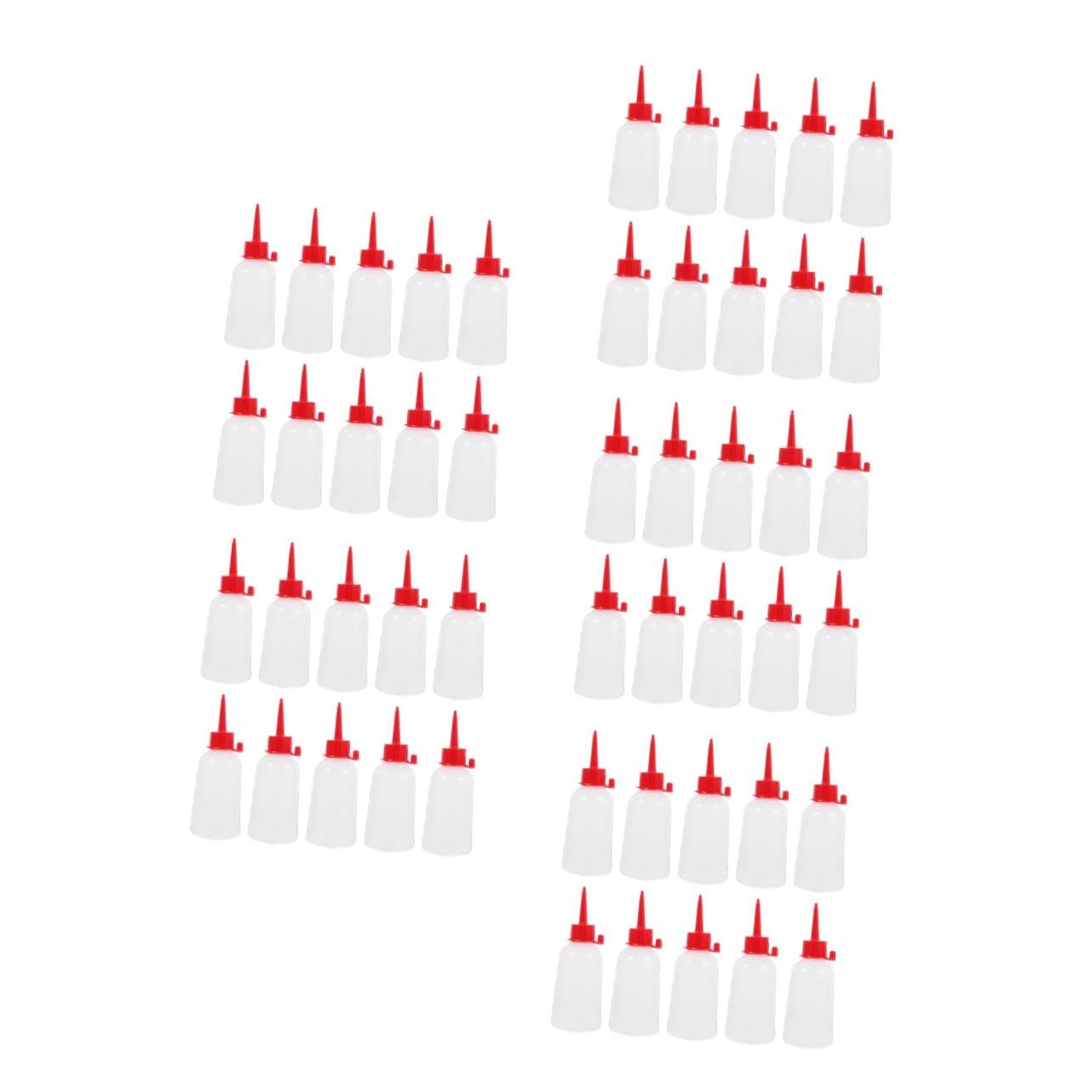 Operitacx 5 Ensembles Bouteille En Plastique Peinture Applicateur Bouteilles De Colle Pour Jet Petit Flacons Compte-gouttes Compressibles Rechargeable Bec Ldpe Rouge 10 Pièces * 5