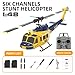 Ssccgym 315MM UH-1 Remote Control Helicopter Aircraft for Adults Expert 6CH C032 RC Heli Maintain Altitude Brushless Motor/Optical Flow Positioning/Fly Upside Down 3D Rolling (RTF Yellow 2Battery)