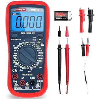 Multimeter?Professional Automotive Multimeter,AC DC Voltage Meter;Ohm,Ampere,Diode,Capacitance,Frequency,Temperature,hFE,LED Bulb,Transistor.