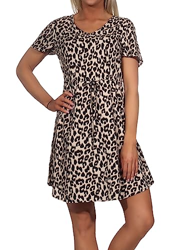 Vero Moda Damen Viskose Kleid VMEasy V-Neck Kurzarm Sommerkleid mit...