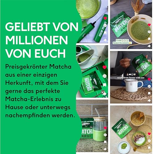 Perfect Ted Matcha Pulver | Sommerbeere 75g | Zeremonielle Qualität | Japanischer Herkunft | Matcha Tee Pulver (30 Portionen)